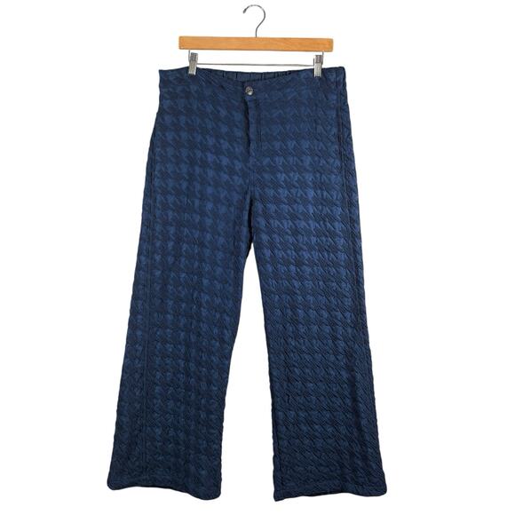 Biya by Johnny Was Embroidered Wide Leg Pants | Navy Blue | Size Large - Picture 1 of 9